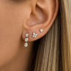 Drew Diamond Bezel Oval Drop Stud Earring 14K