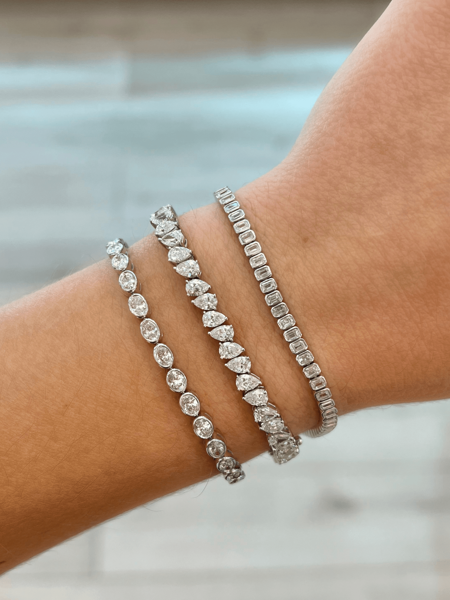 Emerald cut bracelet clearance