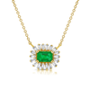 Evelyn Pendant Necklace - Emerald 14K