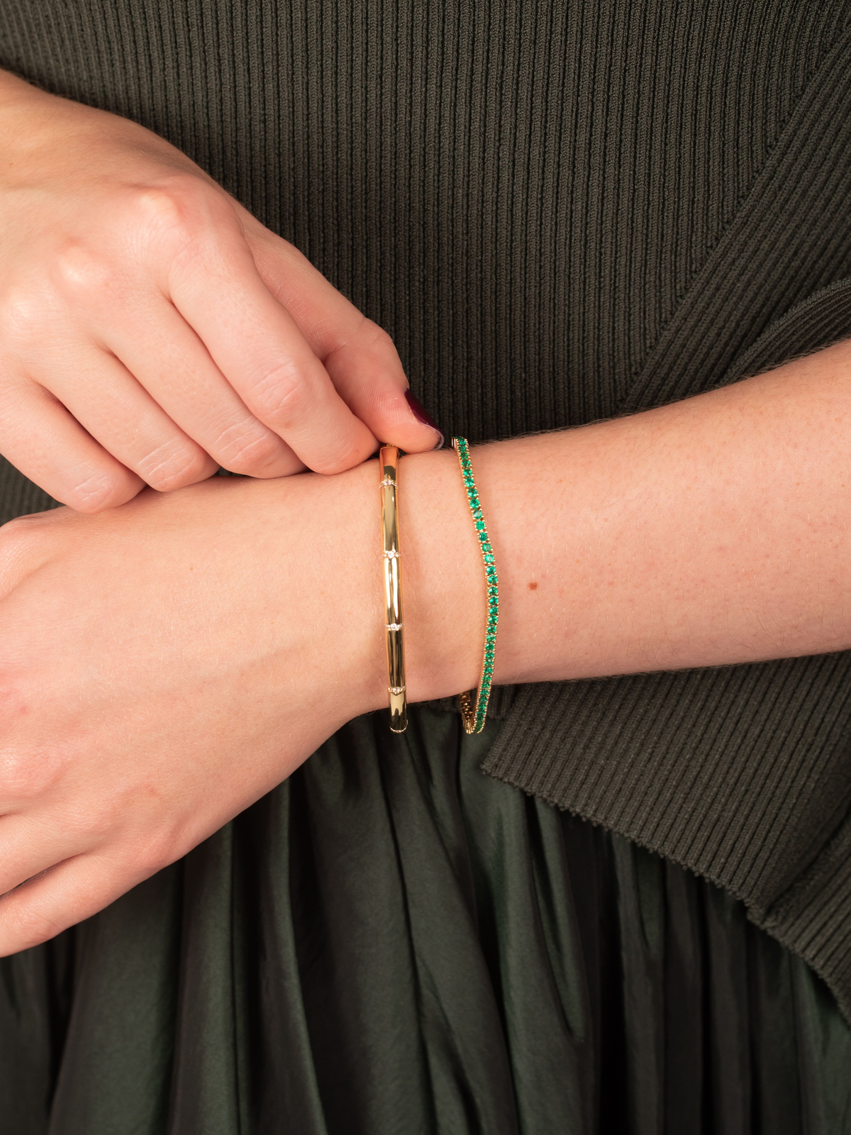 Emerald CZ Tennis Bracelet