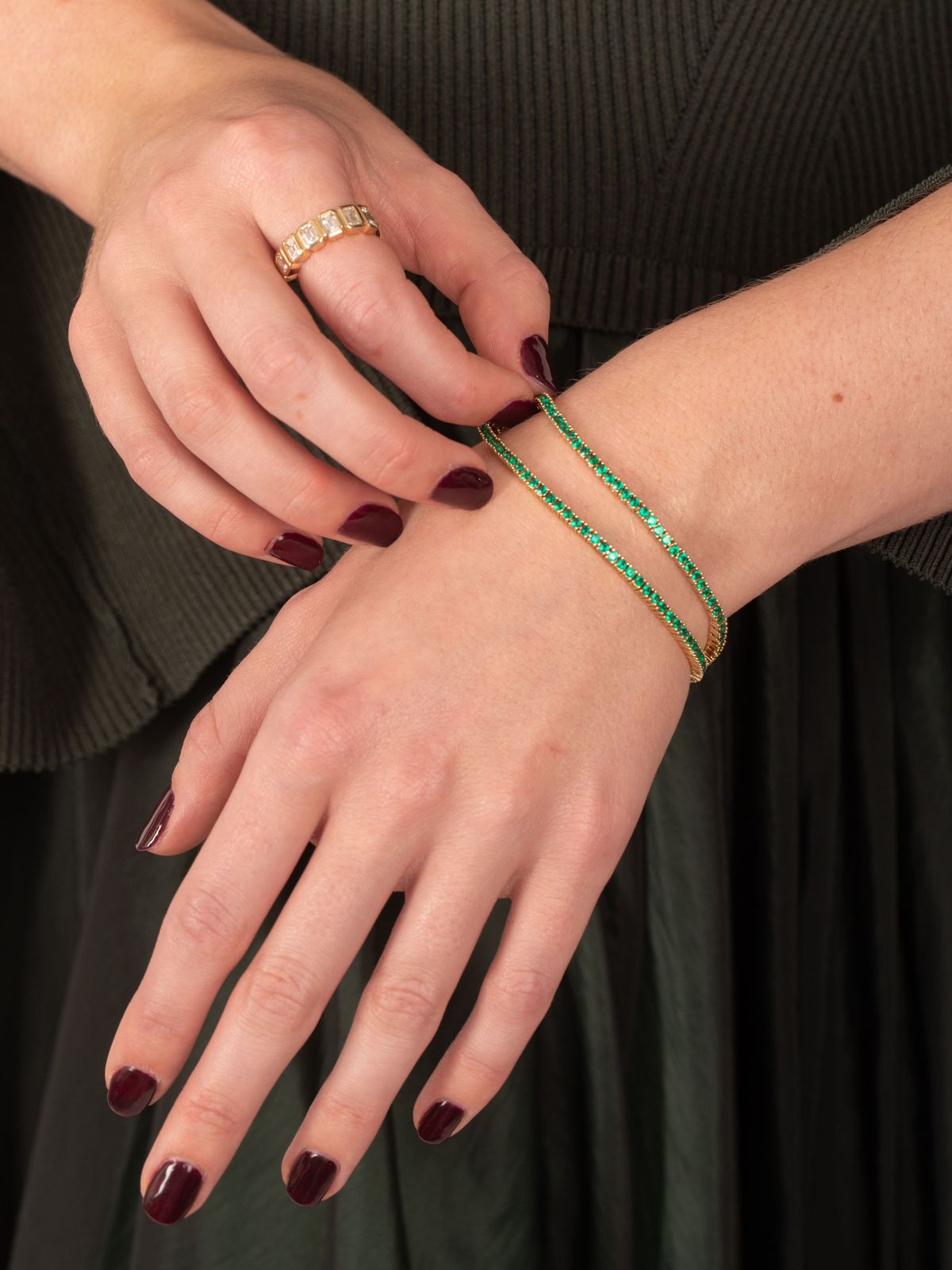 Emerald CZ Tennis Bracelet