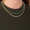 Emerald CZ Tennis Necklace