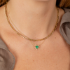 Jasmine Emerald Heart Necklace 14K