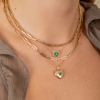 Jasmine Emerald Heart Necklace 14K