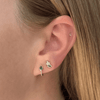 Cleo Cluster Stud Earrings - Emerald 14K