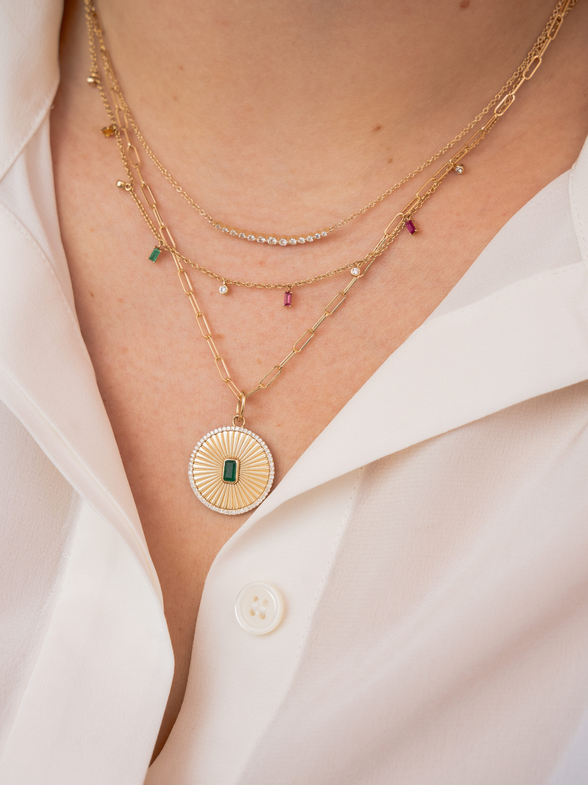 The Birthstone Necklace 14K