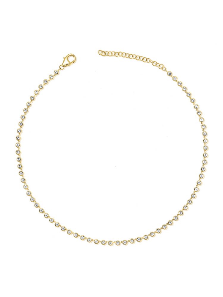 Bryn Endless Bezel Necklace 14K