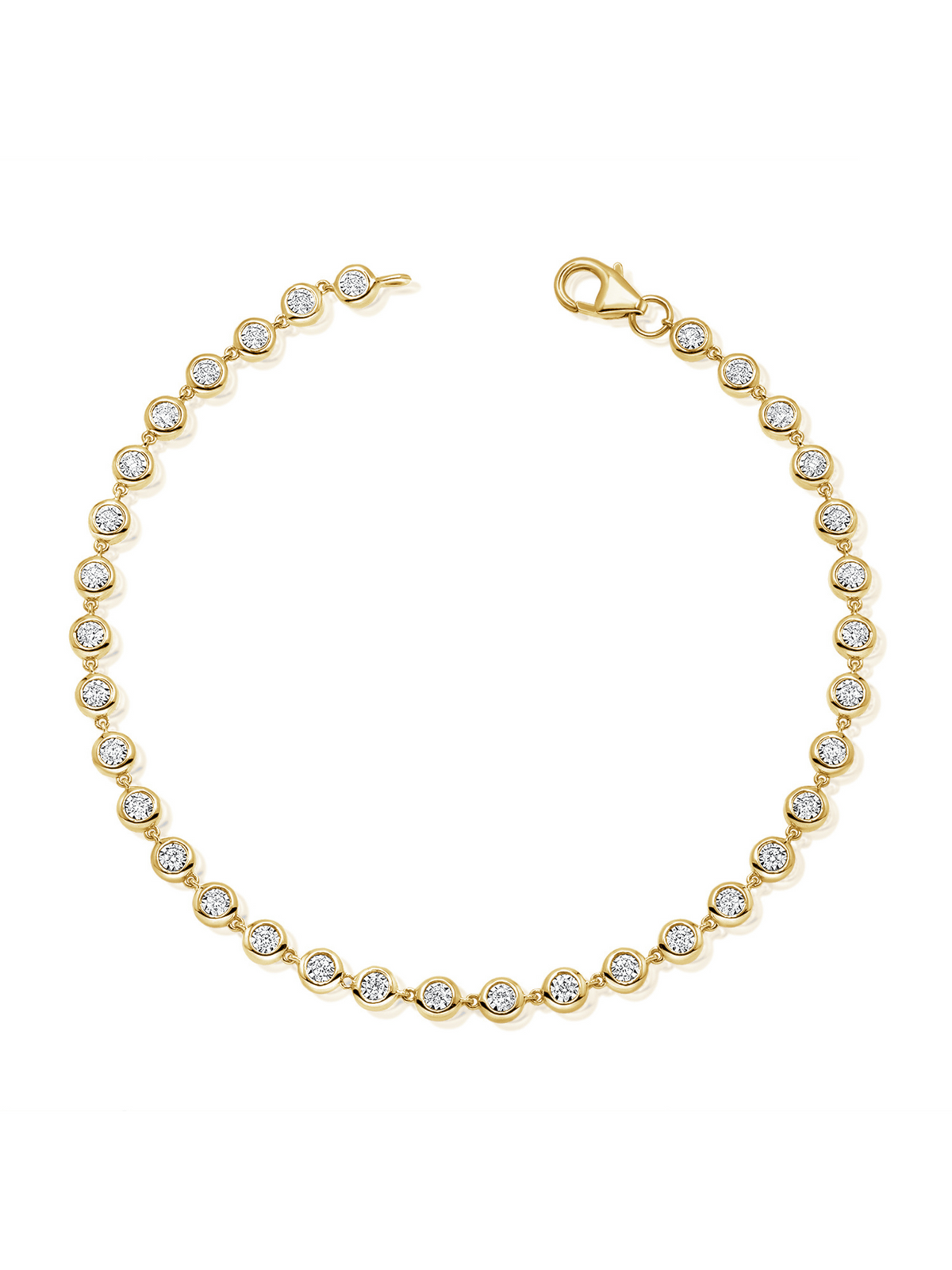 Bryn Endless Bezel Bracelet 14K