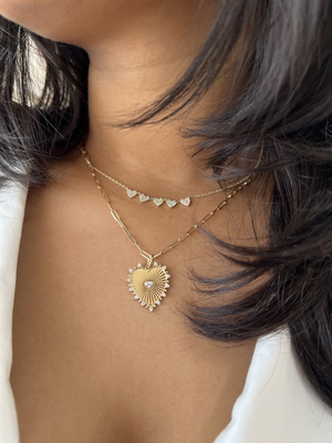 Chasing Hearts Necklace 14K