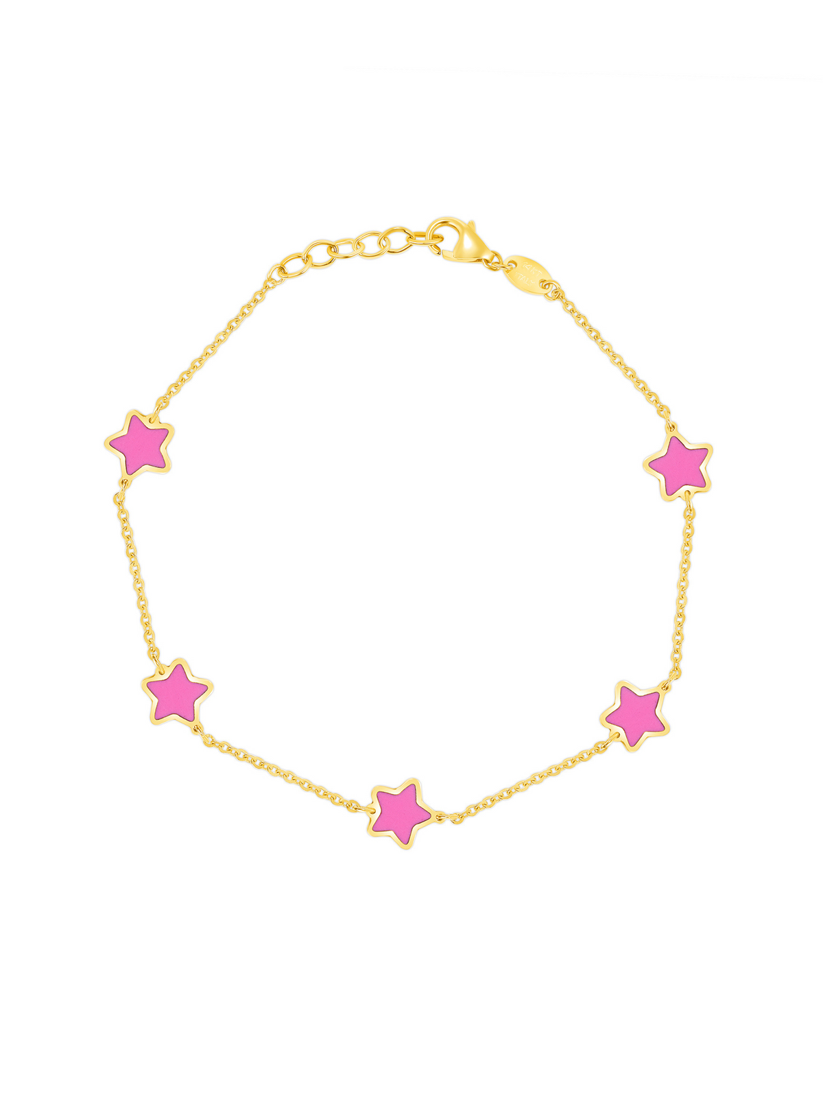 Endless Star Pink Bracelet 14K