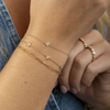 Tiny Trio Diamond Bracelet 14K