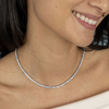 graduated cz tennis necklace