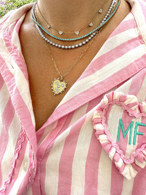 Bryn Bezel Graduated Tennis Necklace 14K