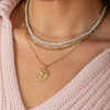 Oval Diamond Tennis Necklace 14K - Halfway