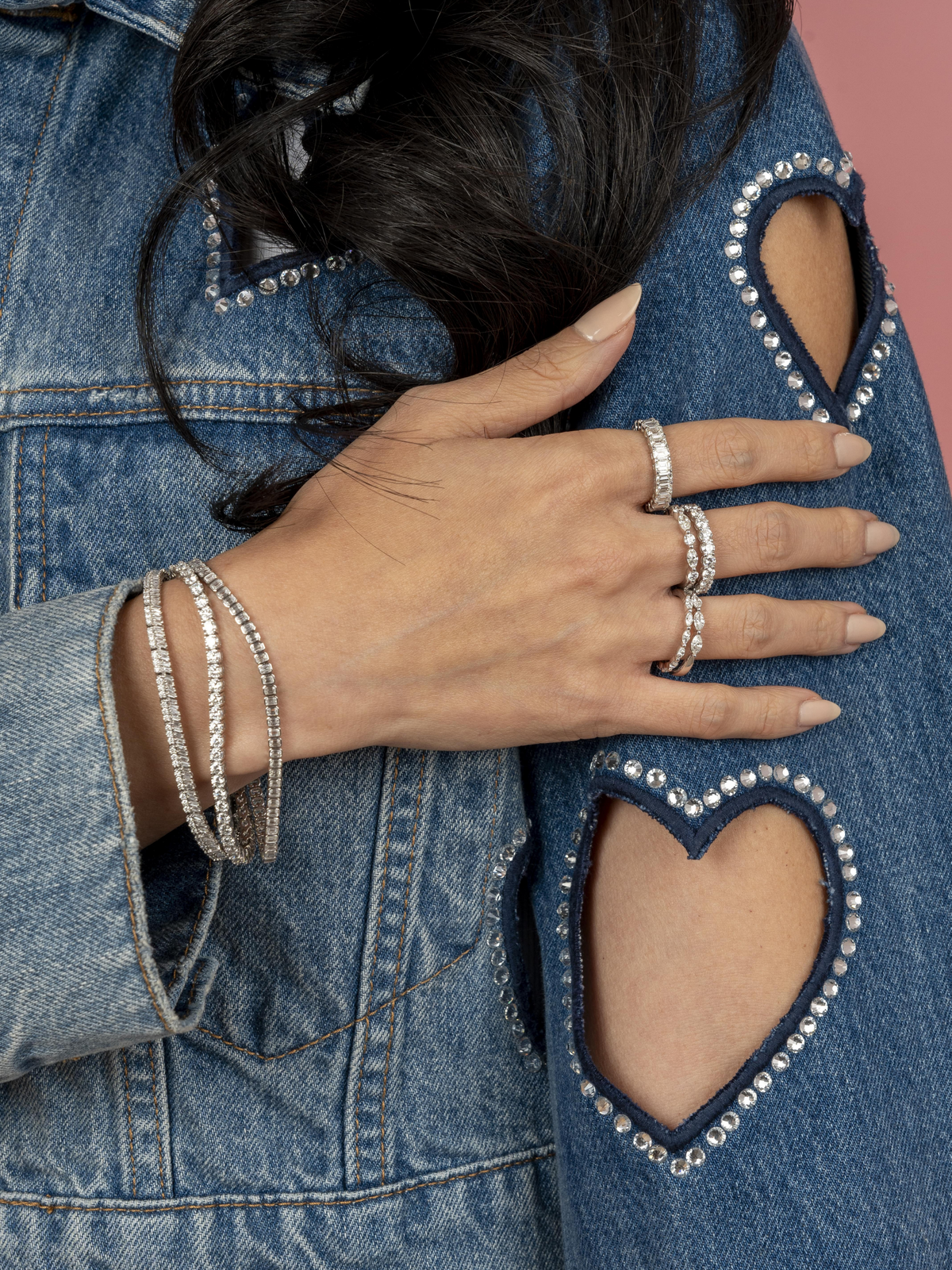 Emerald Cut Eternity Band 14K