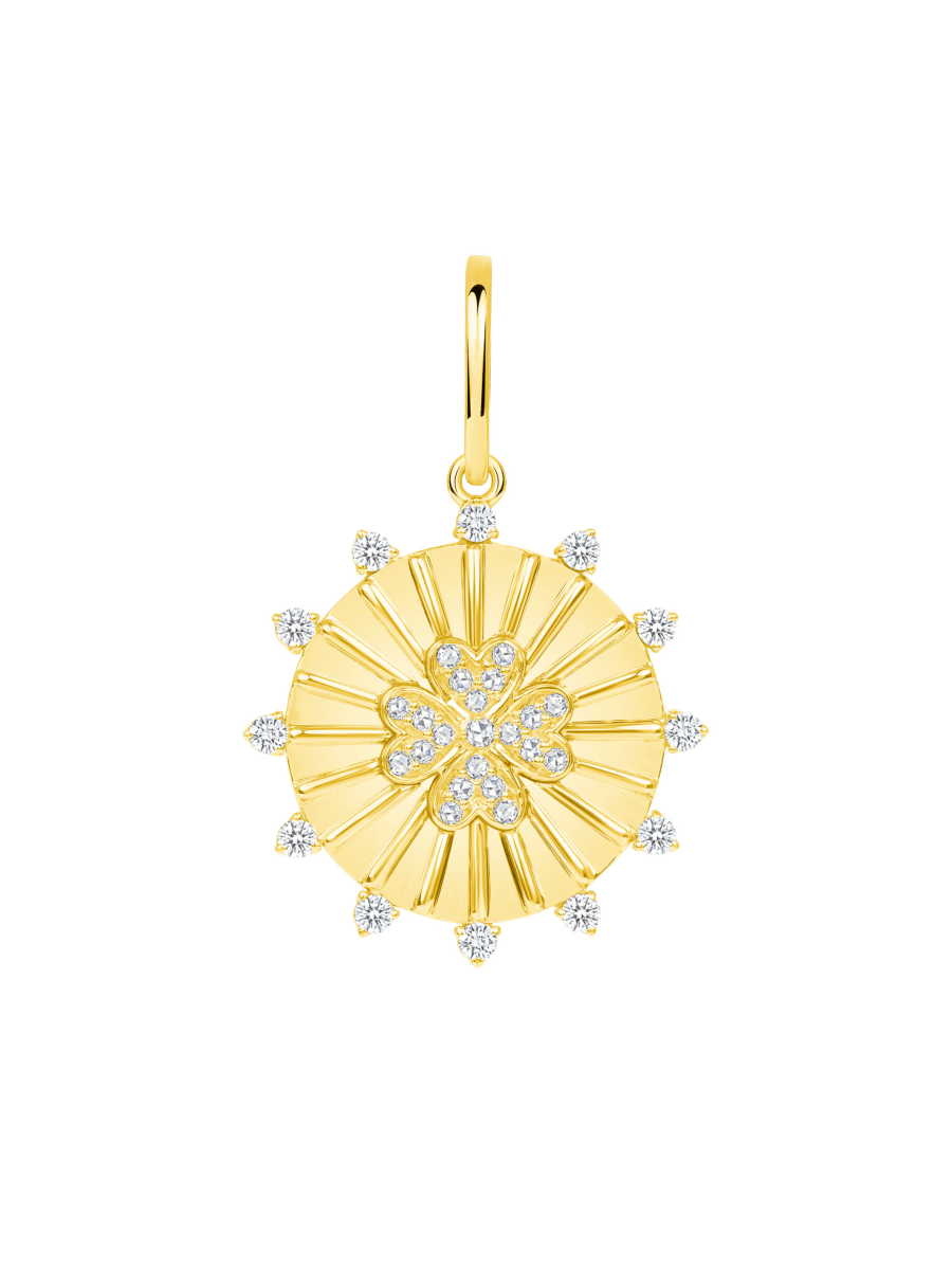 Flower Coin Charm 14K - LeMel
