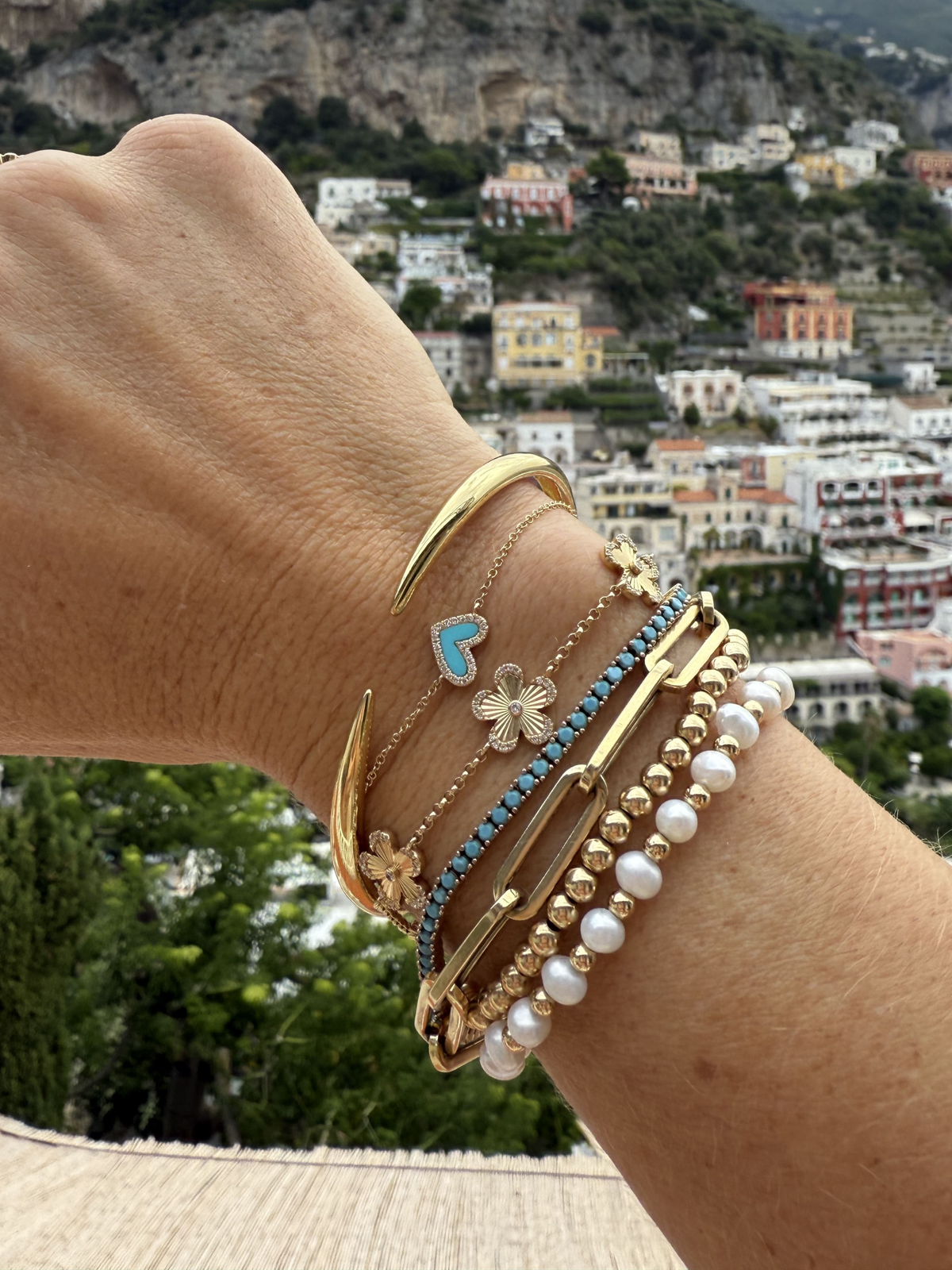 Maya Flower Bracelet 14K