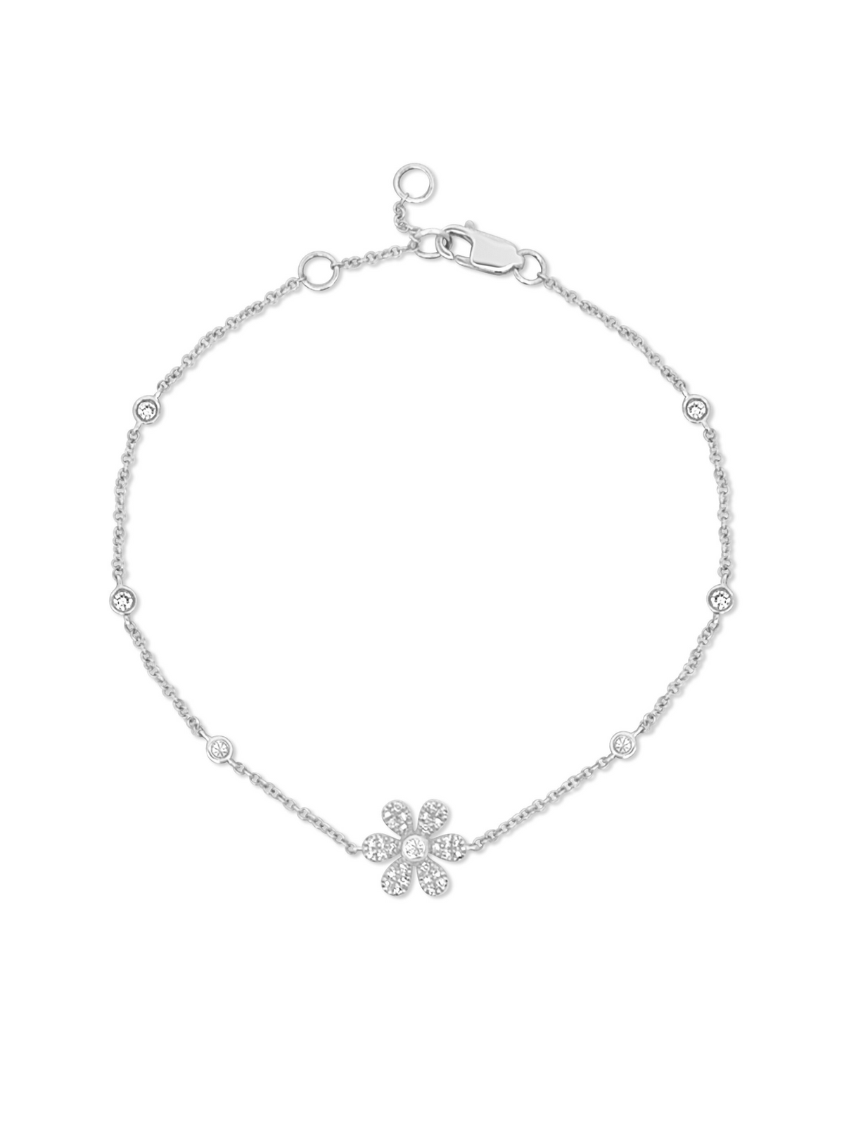 Isabelle Diamond Flower Bracelet 14K