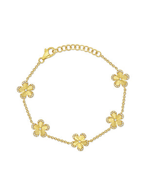 Maya Flower Bracelet 14K