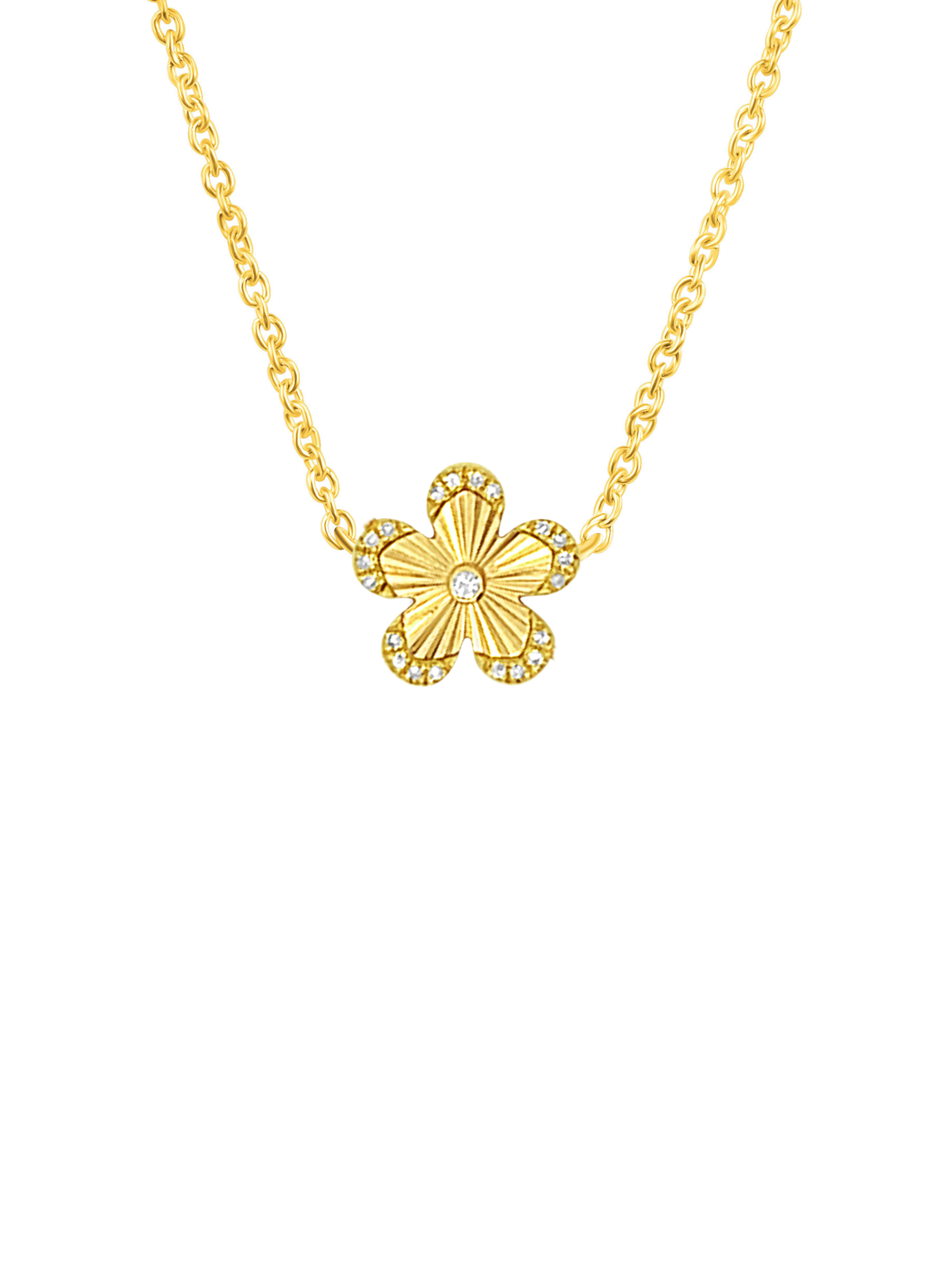 Maya Flower Necklace 14K