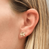 Maya Flower Stud Earrings 14K