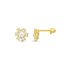 Kid Pearl Blossom Stud Earrings 14K