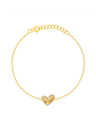 Hailey Heart Fluted Bracelet 14K