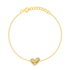 Hailey Heart Fluted Bracelet 14K