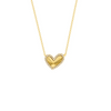 Hailey Heart Fluted Necklace 14K