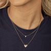 Hailey Heart Fluted Necklace 14K