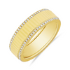 Halo Fluted and Diamond Ring - Eternity 14K