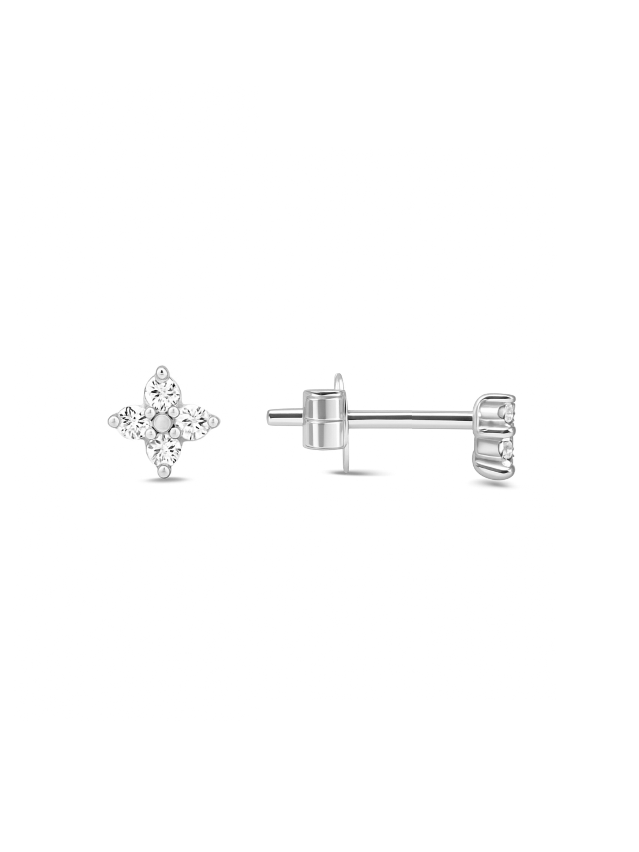 Gigi Flower Stud Earrings 14K