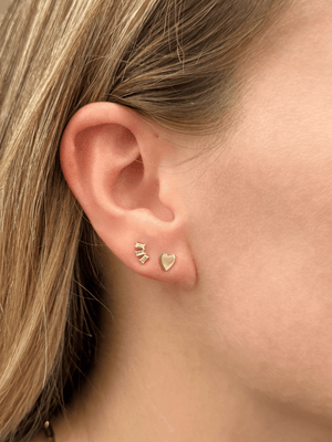Margot Heart Stud Earrings 14K