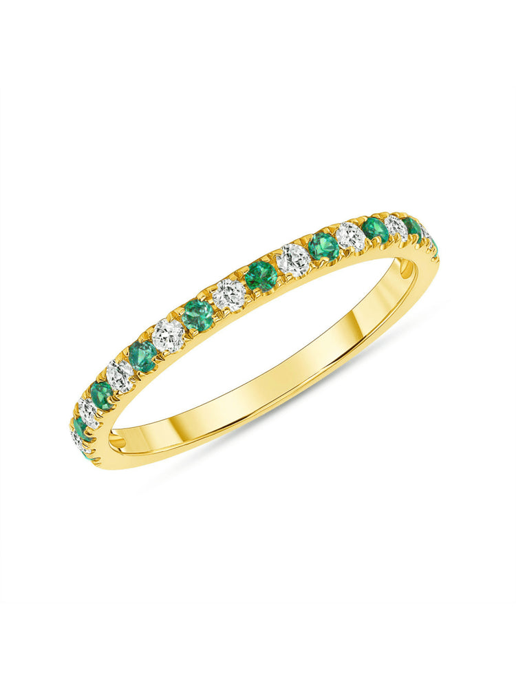 Gracie Eternity Ring - Emerald 14K