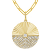 Sunrise Diamond Pendant Necklace 14K