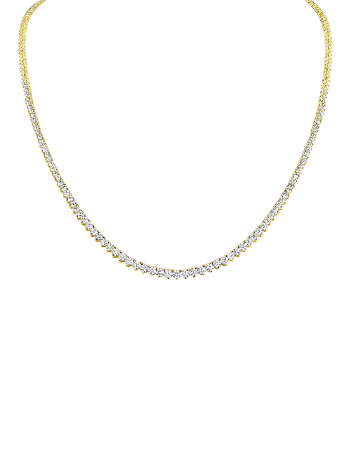 Graduated Diamond Tennis Necklace 14K - Halfway