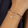 Hailey Heart Fluted Bracelet 14K