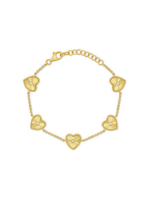 Maya Heart Bracelet 14K