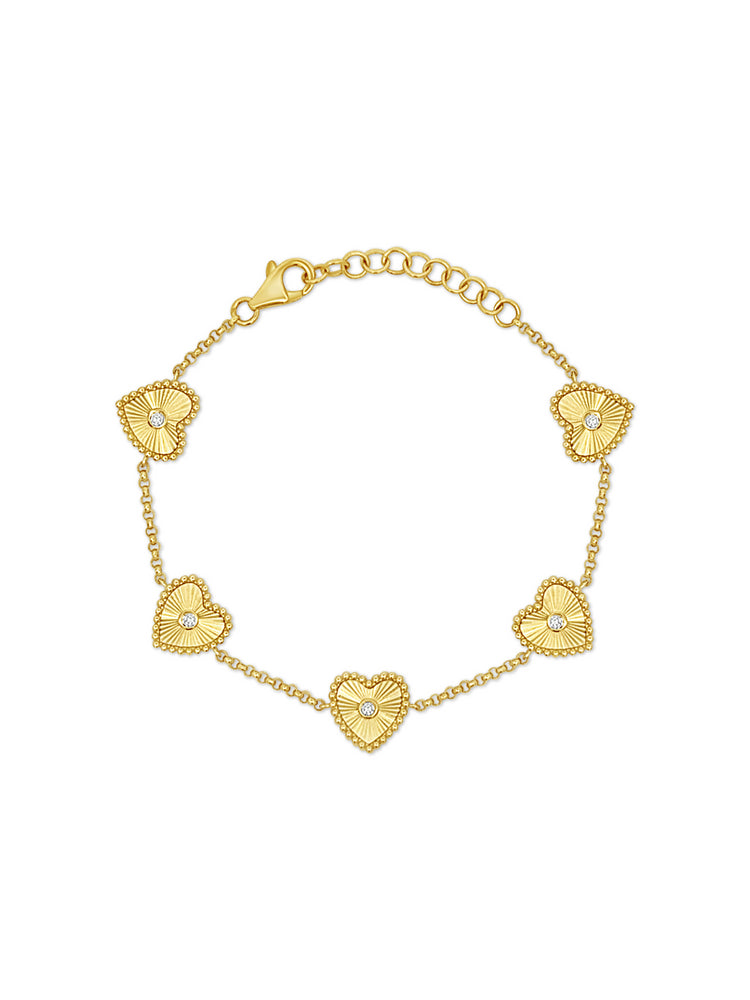Maya Heart Bracelet 14K