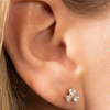 Ava Trio Heart Diamond Stud Earring 14K