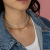 Paperclip 'M' Chain Necklace 14K