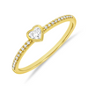 Sweetheart Diamond Ring 14K
