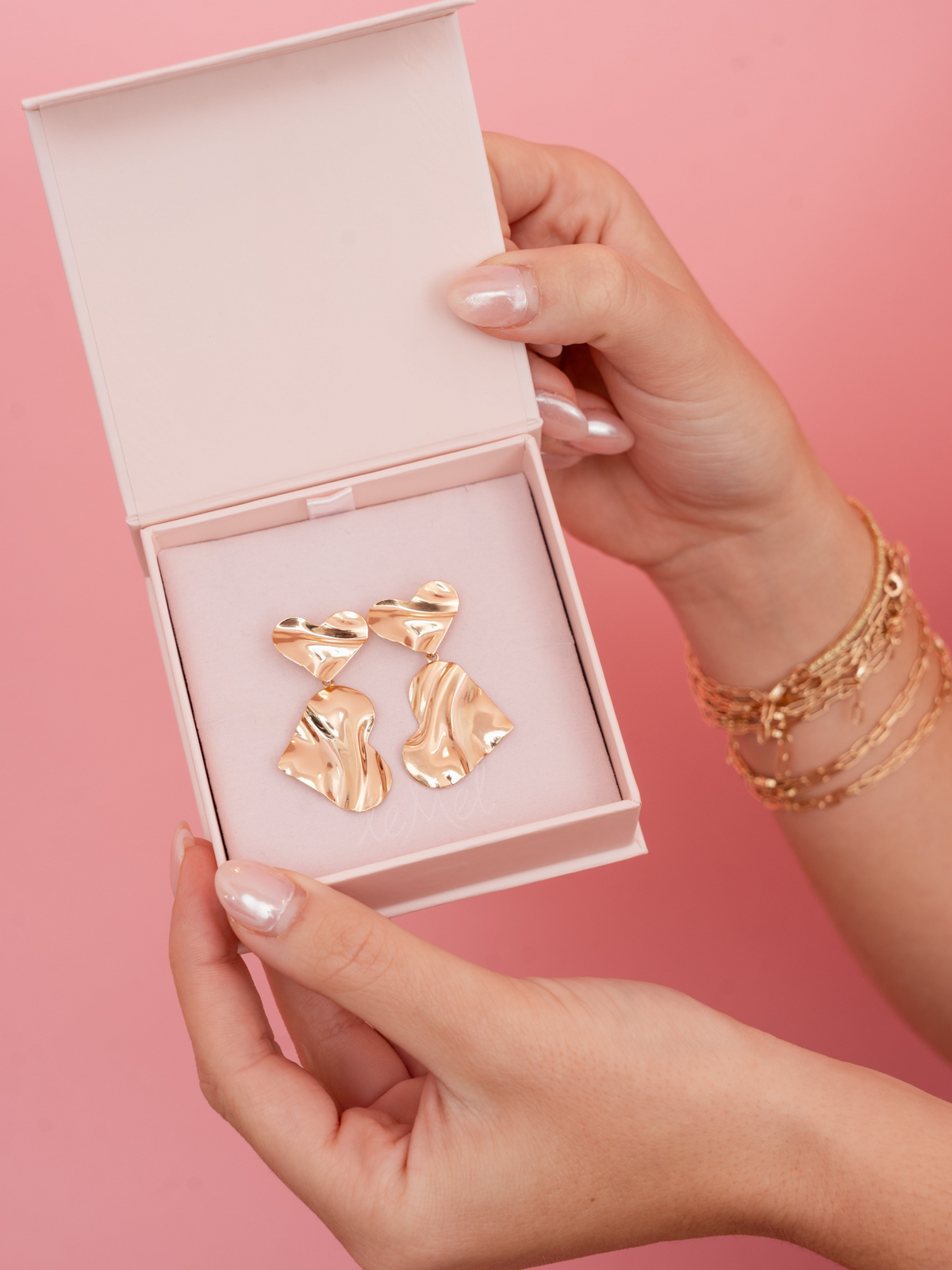 Love Drop Dangle Heart Earrings