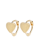 Charm Me Heart Huggie Earrings 10K