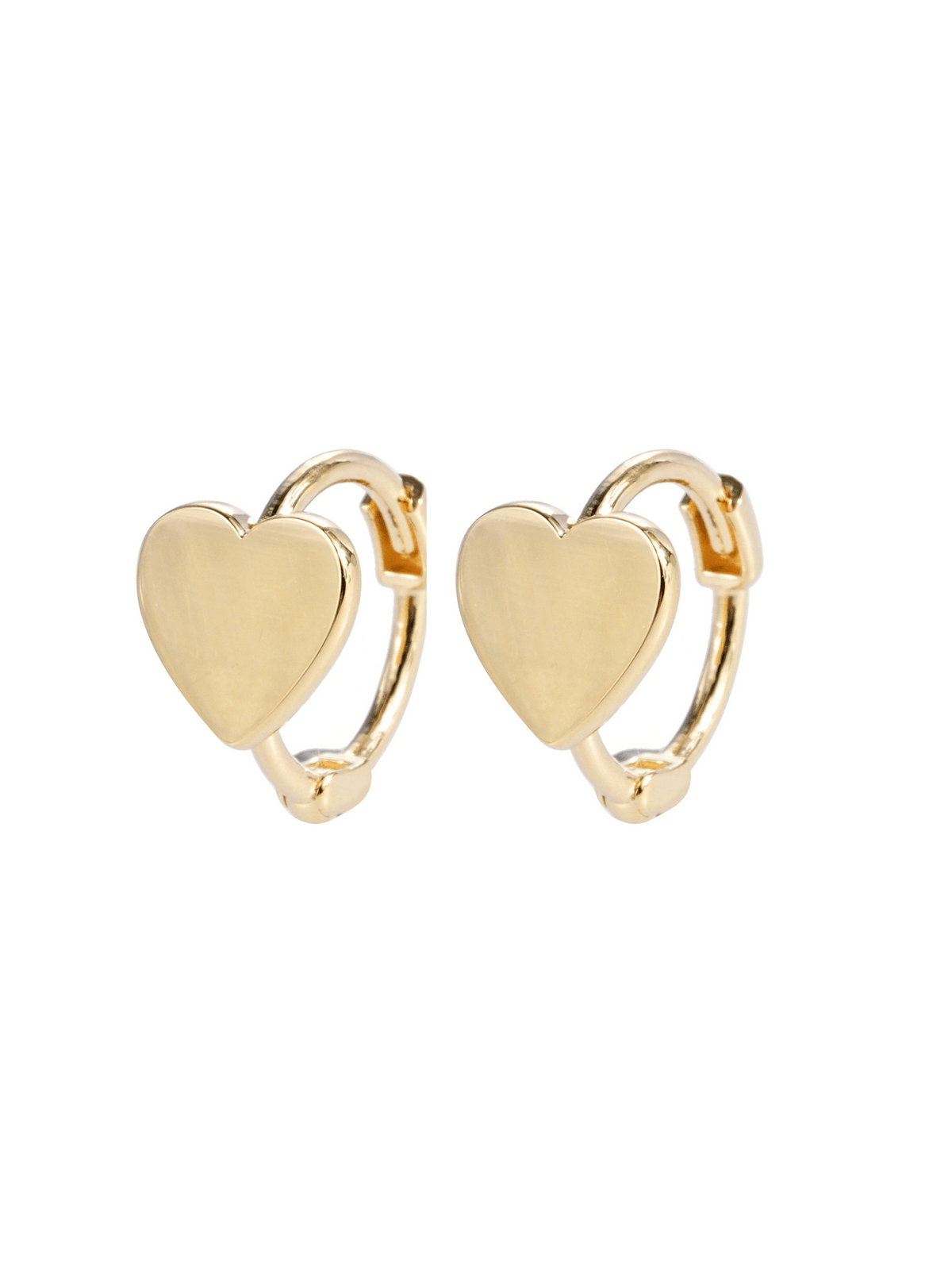 Charm Me Heart Huggie Earrings 10K
