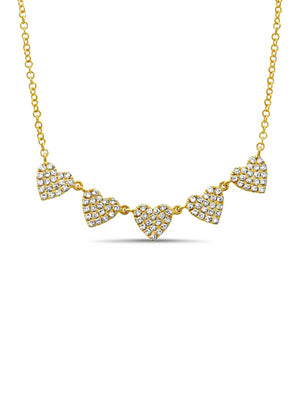 Chasing Hearts Necklace 14K