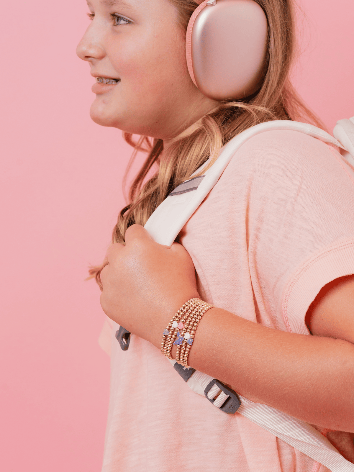 Opalite Heart Stretch Bracelet