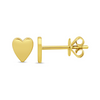 Margot Heart Stud Earrings 14K
