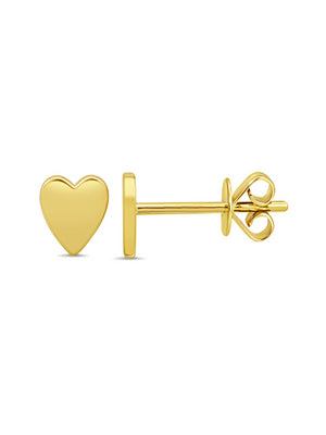 Margot Heart Stud Earrings 14K