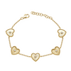 Maya Mother of Pearl Heart Bracelet 14K
